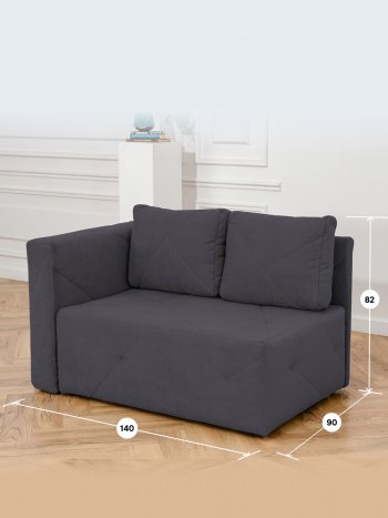 Диван 1010 графит, левый (BRENDOSS) в Асбесте - asbest.mebel-e96.ru