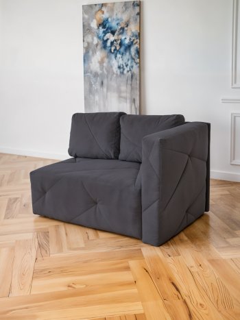 Диван 1010 графит, правый (BRENDOSS) в Асбесте - asbest.mebel-e96.ru