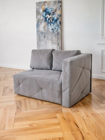 Диван 1010 серый, правый (BRENDOSS) в Асбесте - asbest.mebel-e96.ru