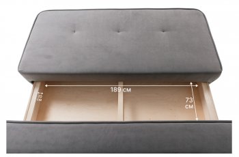 Диван-кровать 1001 серый (Brendoss) в Асбесте - asbest.mebel-e96.ru