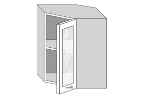 1.60.3у Луиза Шкаф настенный угловой с одной стекл. дверцей h 720 в Асбесте - asbest.mebel-e96.ru | фото