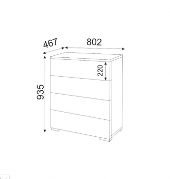 Комод Осло (ручка брусок) (Риннер) в Асбесте - asbest.mebel-e96.ru