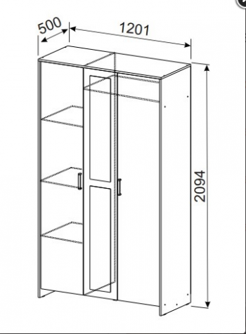 Шкаф распашной 1200 мм Дольче дуб золотой (СВ) в Асбесте - asbest.mebel-e96.ru