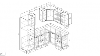 Угловой кухонный гарнитур Дели 2400*1600 мм Sanvut в Асбесте - asbest.mebel-e96.ru