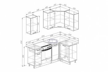 Кухонный гарнитур угловой Дели 2000х1200 в Асбесте - asbest.mebel-e96.ru