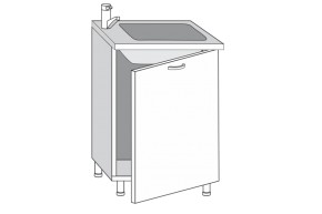 2.60.1мн Кира Шкаф-стол под мойку (накладную) с одной дверцей (б/столешницы) в Асбесте - asbest.mebel-e96.ru | фото