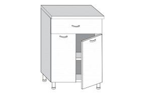 2.60.21 Грейс Шкаф-стол с одним ящиком и двумя дверцами (б/столешницы) в Асбесте - asbest.mebel-e96.ru | фото