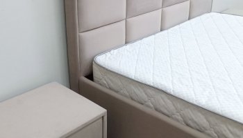 Кровать с подъемным механизмом Мега беж (Лин) в Асбесте - asbest.mebel-e96.ru