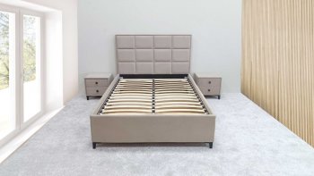 Кровать с подъемным механизмом Мега беж (Лин) в Асбесте - asbest.mebel-e96.ru