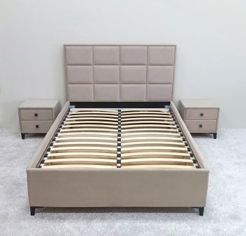 Кровать с подъемным механизмом Мега беж (Лин) в Асбесте - asbest.mebel-e96.ru