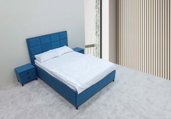 Кровать с подъемным механизмом Мега синий (Лин) в Асбесте - asbest.mebel-e96.ru