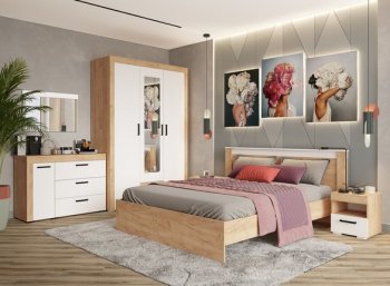 Кровать двуспальная Адель белый (Текс) в Асбесте - asbest.mebel-e96.ru