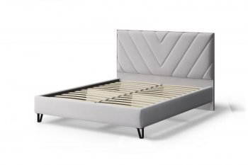 Кровать Аделия мягкая Moonlight (серо-бежевый), 1600 (МЛК) в Асбесте - asbest.mebel-e96.ru