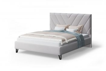 Кровать Аделия мягкая Moonlight (серо-бежевый), 1600 (МЛК) в Асбесте - asbest.mebel-e96.ru