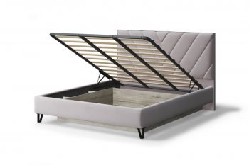 Кровать с ПМ Аделия мягкая Dusty rose (пепельная роза), 1600 (МЛК) в Асбесте - asbest.mebel-e96.ru