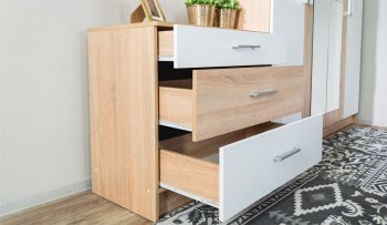 Комод Алена дуб сонома/белый (Имп) в Асбесте - asbest.mebel-e96.ru