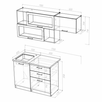 Кухонный гарнитур Алина экстра 1700 мм (Герда) в Асбесте - asbest.mebel-e96.ru