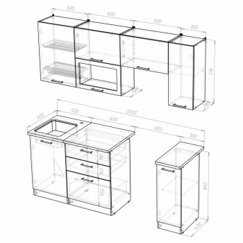 Кухонный гарнитур Алина ультра 2000 мм (Герда) в Асбесте - asbest.mebel-e96.ru