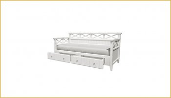 Кровать из массива Амелия (БМ) в Асбесте - asbest.mebel-e96.ru