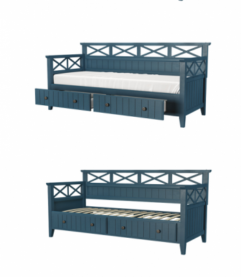 Кровать из массива Амелия сапфир (БМ) в Асбесте - asbest.mebel-e96.ru