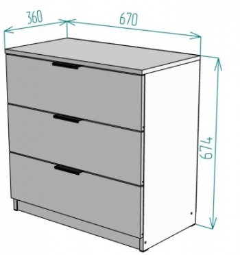 Комод Anna K215 674х670х360 в Асбесте - asbest.mebel-e96.ru