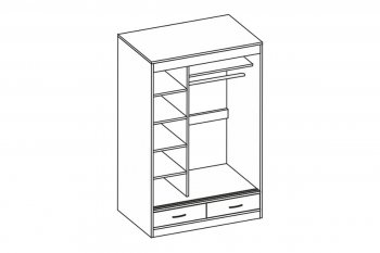 Шкаф-купе 1500 мм (арт. 009) ясень шимо (Делис) в Асбесте - asbest.mebel-e96.ru