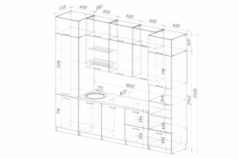 Кухонный гарнитур Асая экстра 2 3000 мм (Посудомойка) в Асбесте - asbest.mebel-e96.ru