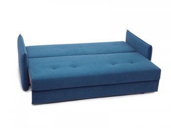Диван Аура 3П, велюр Амели (синий) 09 (Аврора) в Асбесте - asbest.mebel-e96.ru