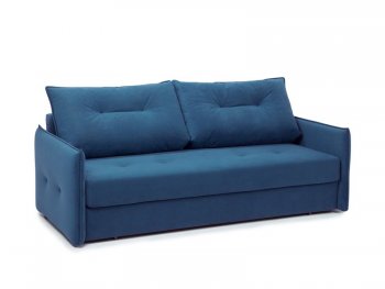 Диван Аура 3П, велюр Амели (синий) 09 (Аврора) в Асбесте - asbest.mebel-e96.ru