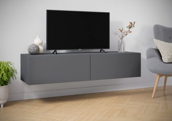 Навесная тумба под ТВ Айден ТБН06-1400 серый (ИЦ) в Асбесте - asbest.mebel-e96.ru | фото