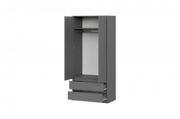 Шкаф 900 мм Айден ШК06-900 серый графит (ИЦ) в Асбесте - asbest.mebel-e96.ru