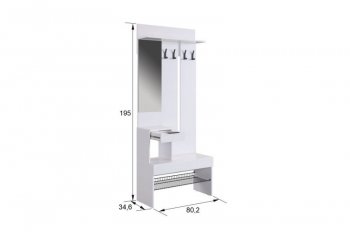 Прихожая Баско К7 (белое дерево) (Мебельсон) в Асбесте - asbest.mebel-e96.ru