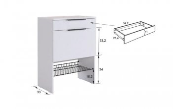 Прихожая Баско К8 (кашемир) (Мебельсон) в Асбесте - asbest.mebel-e96.ru