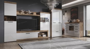 Стенка Бастон+шкаф (Эра) в Асбесте - asbest.mebel-e96.ru