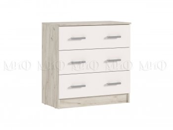 Комод 3 ящика Бася крафт/кашемир (Миф) в Асбесте - asbest.mebel-e96.ru