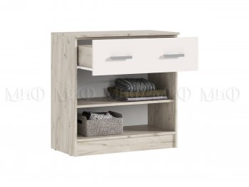 Комод 1 ящик 2 двери Бася крафт/кашемир (Миф) в Асбесте - asbest.mebel-e96.ru