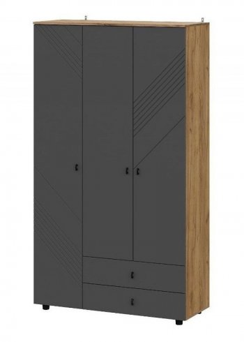 Шкаф 1200 мм трехстворчатый (с ящиками) Байкал (СВ) в Асбесте - asbest.mebel-e96.ru