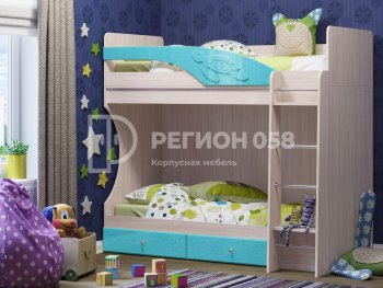 Двухъярусная кровать Бемби МДФ (Регион) в Асбесте - asbest.mebel-e96.ru