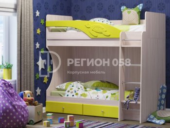 Двухъярусная кровать Бемби МДФ (Регион) в Асбесте - asbest.mebel-e96.ru