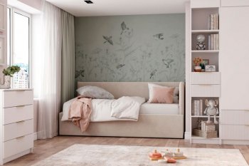 Диван-кровать Бенто с ПМ, велюр Крем (ДСВ) в Асбесте - asbest.mebel-e96.ru