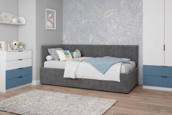 Диван-кровать Бенто с ПМ, велюр Маус (ДСВ) в Асбесте - asbest.mebel-e96.ru