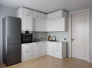 Кухонный гарнитур угловой Бланка 2200*1700 мм (Санвут) в Асбесте - asbest.mebel-e96.ru