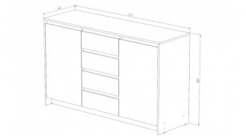 Комод большой Бостон анкор (Лин) в Асбесте - asbest.mebel-e96.ru