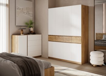 Спальный гарнитур Бостон Лайт белый (Стиль) в Асбесте - asbest.mebel-e96.ru