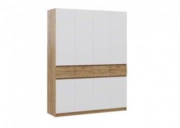 Шкаф 1600 мм Бостон Лайт ШК-004 белый (Стиль) в Асбесте - asbest.mebel-e96.ru