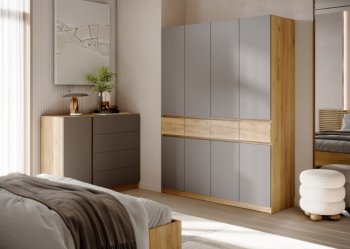 Шкаф 1600 мм Бостон Лайт ШК-004 серый (Стиль) в Асбесте - asbest.mebel-e96.ru