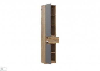 Прихожая Бостон Лайт комп.1 серый шифер (Стиль) в Асбесте - asbest.mebel-e96.ru