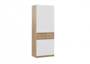Шкаф 800 мм Бостон Лайт ШК-002 белый (Стиль) в Асбесте - asbest.mebel-e96.ru