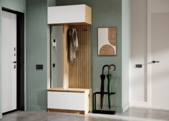 Прихожая Бостон Лайт с антрес. белый (Стиль) в Асбесте - asbest.mebel-e96.ru