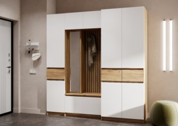 Прихожая Бостон Лайт комп.2 белый (Стиль) в Асбесте - asbest.mebel-e96.ru